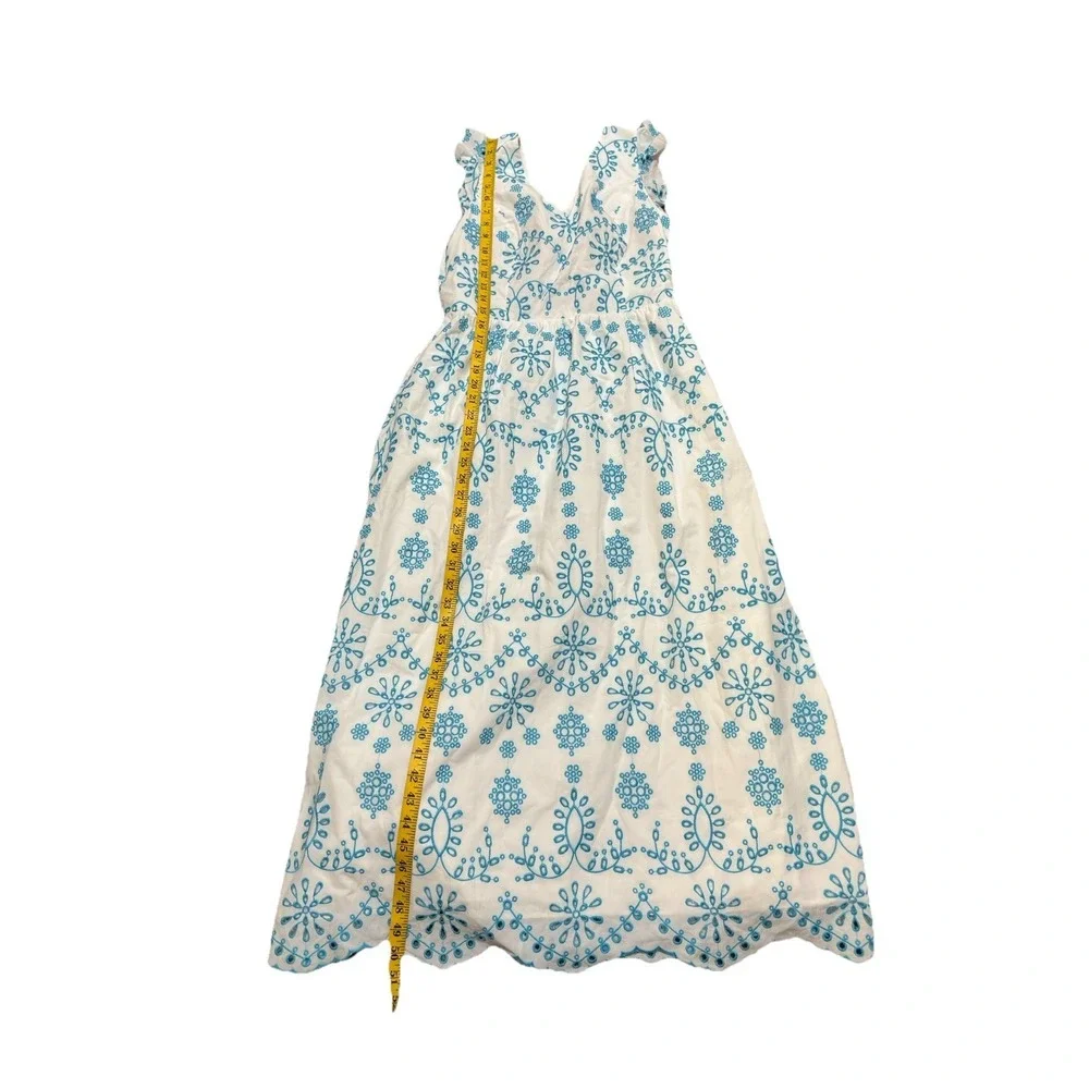 Lilly Pulitzer Lillyanne Eyelet Midi Dress Size 8 Turquoise blue Oasis Neon New - Picture 3 of 8